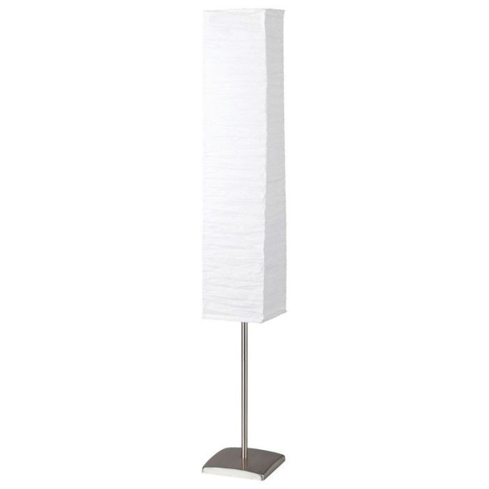 Lámpara de pie de papel blanca, Octavio, con interruptor