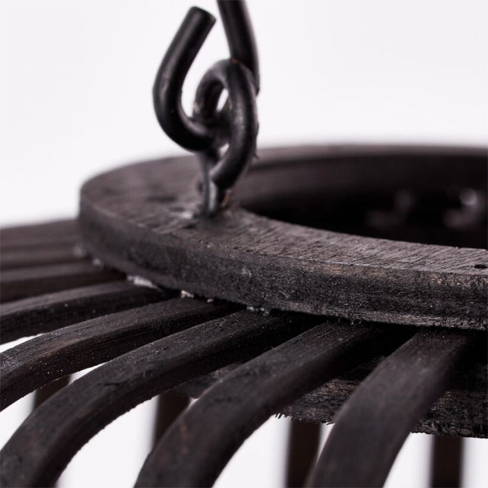 Lámpara de mesa de madera negra, Brain