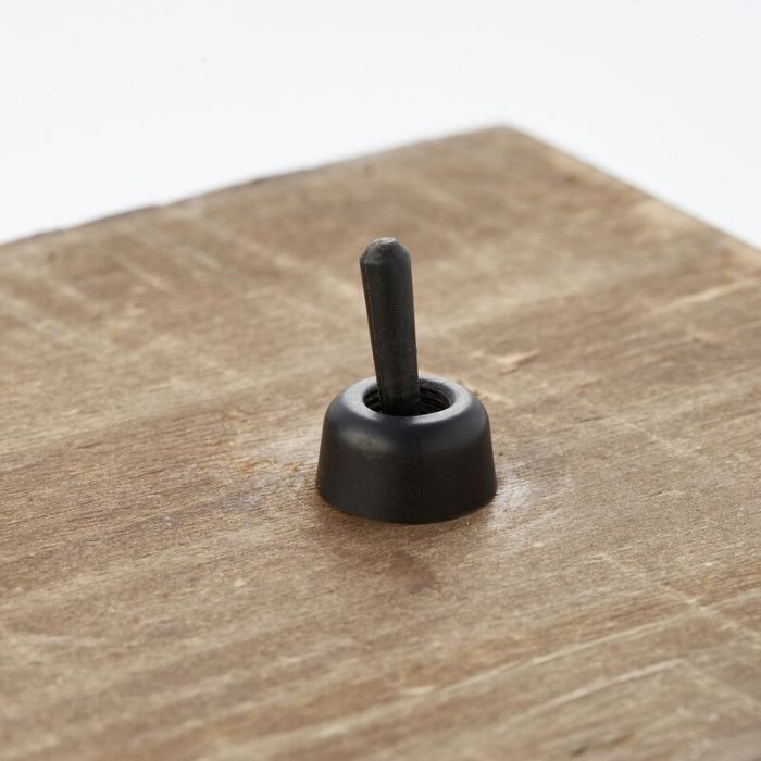 Lámpara de mesa de madera negra, Asli, con interruptor