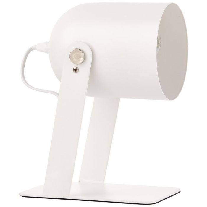 Lámpara de mesa blanca moderna, Arlette, con interruptor