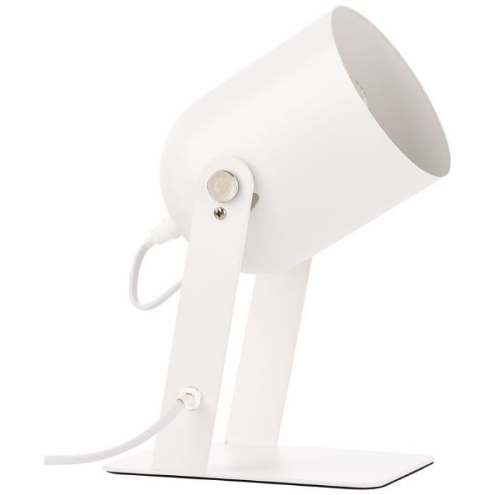 Lámpara de mesa blanca moderna, Arlette, con interruptor