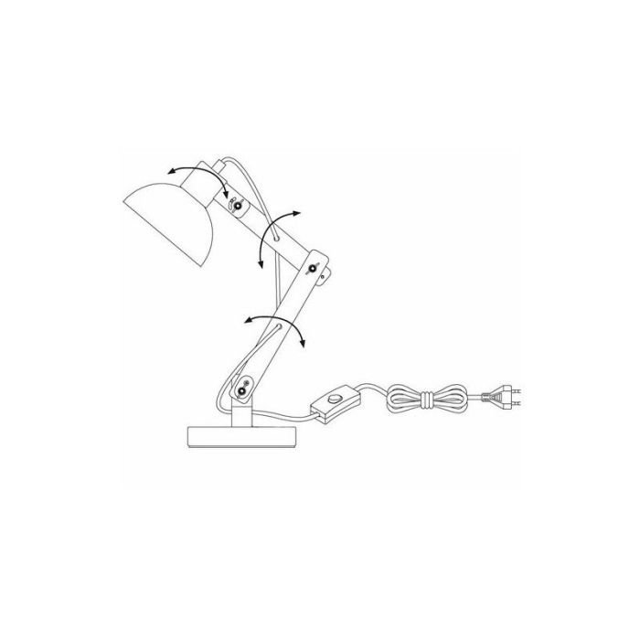 Flexo negro moderno, Allegra, con interruptor