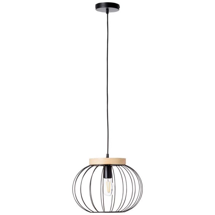 Lámpara colgante de madera negra, Donato