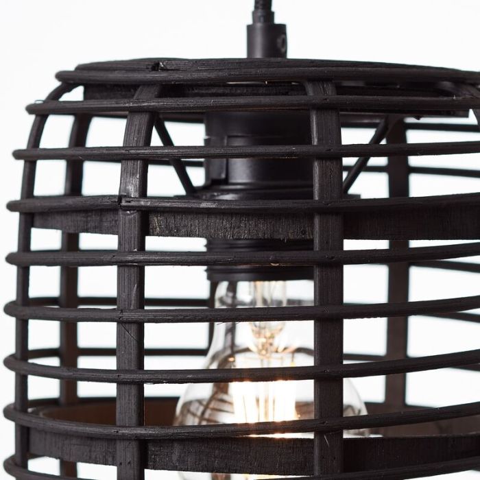 Lámpara colgante de madera negra, Deacon