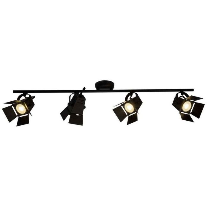 Foco de techo negro industrial, Jowenna, 5W, 3000K LED