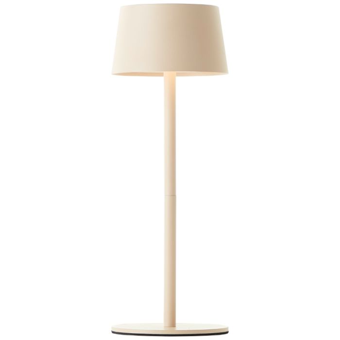 Lámpara de mesa exterior beige moderna, Petter, 2W, 3000K LED, IP44, regulable en 3 pasos