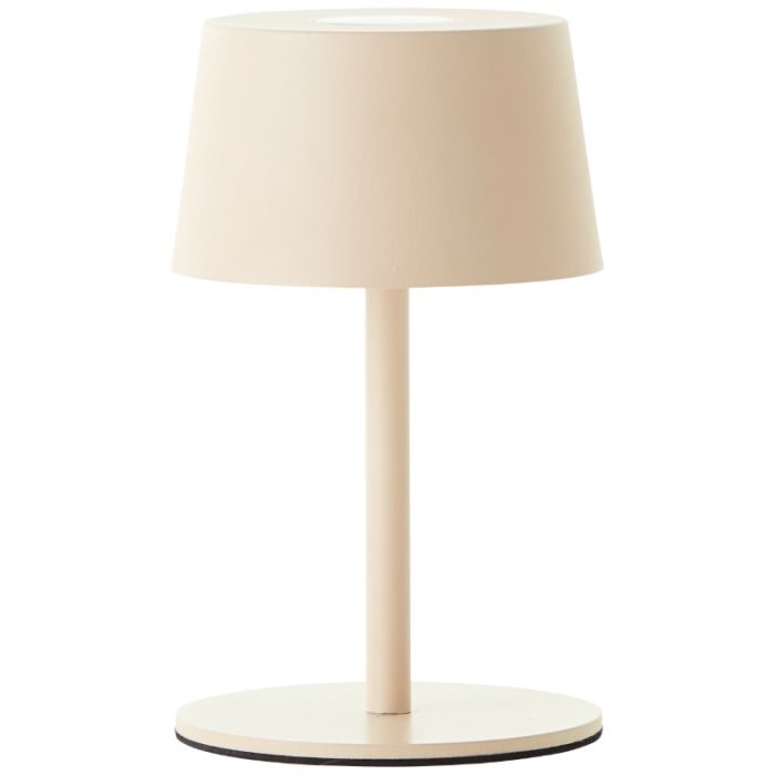 Lámpara de mesa exterior beige moderna, Petter, 2W, 3000K LED, IP44, regulable en 3 pasos