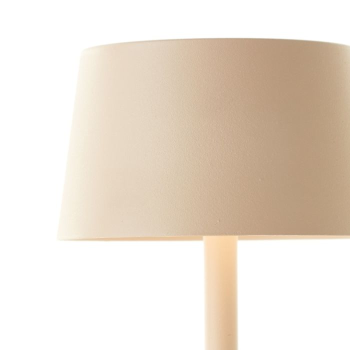 Lámpara de mesa exterior beige moderna, Petter, 2W, 3000K LED, IP44, regulable en 3 pasos