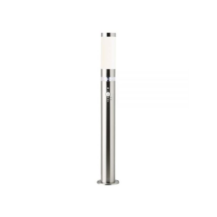 Lámpara de pie exterior con sensor de movimiento cromada de plástico, Sage, 5W, 3000K LED, IP44