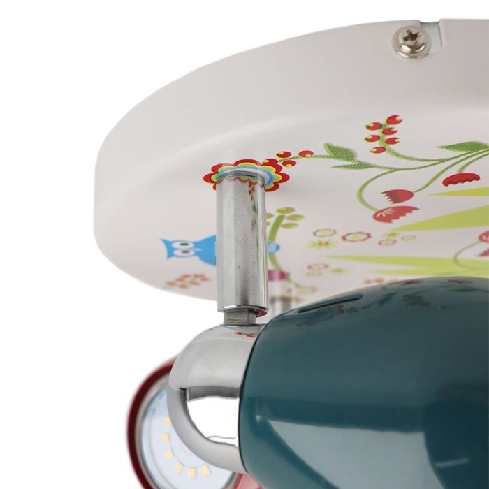 Foco de techo infantil multicolor de metal, Bauke