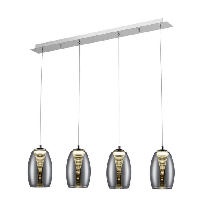 Lámpara colgante cromada moderna, Aliyah, 5W, 3000K LED