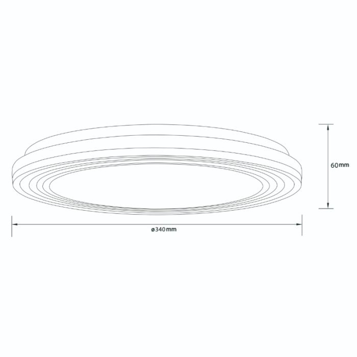 Lámpara de techo negra moderna, Merlijn, 24W, 3000K LED