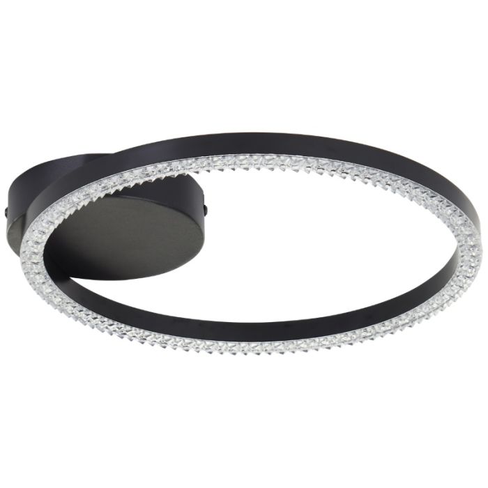 Lámpara de techo negra diseño, Maladon, 14W, 3000K LED