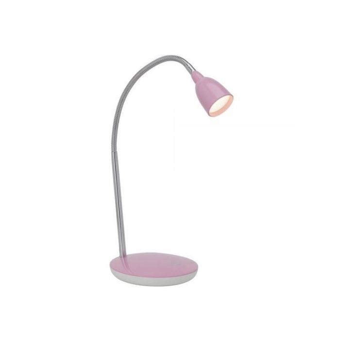 Flexo rosa de plástico, Kit, 3W, 3000K LED, con interruptor