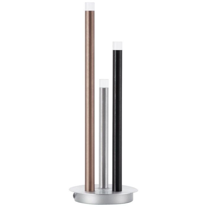 Lámpara de mesa plateada moderna, Olivia, 3,5W, 3000K LED, con interruptor