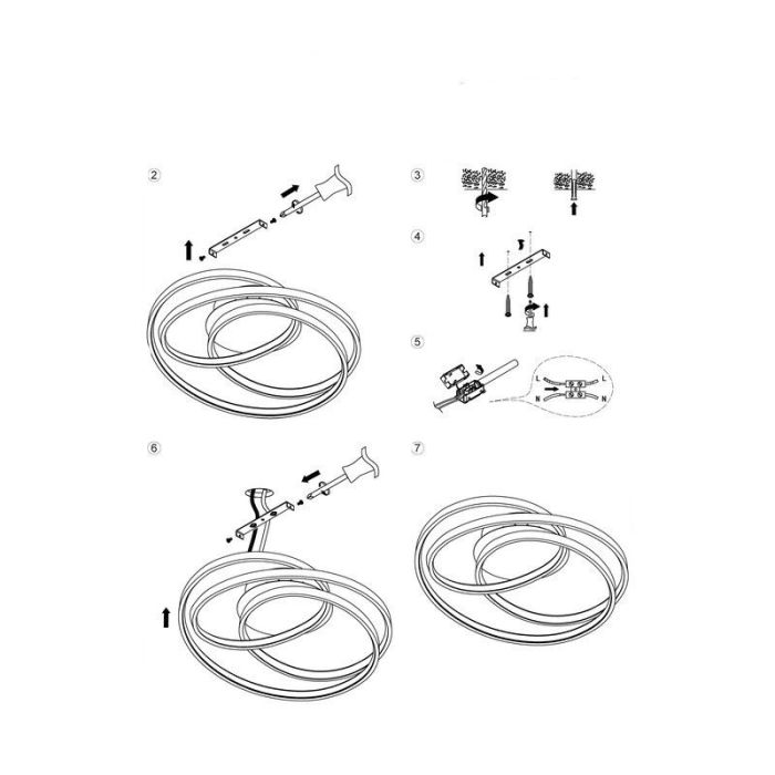 Lámpara de techo gris diseño, Milou, 40W, 3000K LED