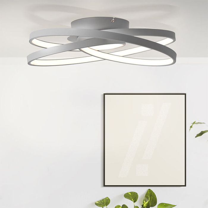 Lámpara de techo gris diseño, Milou, 40W, 3000K LED