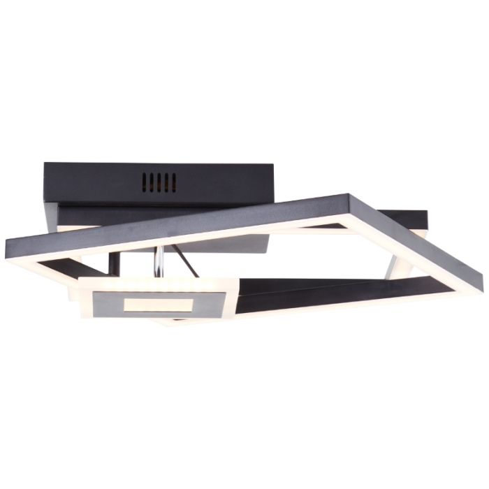 Lámpara de techo negra diseño, Volkert, 22W, 3000K LED