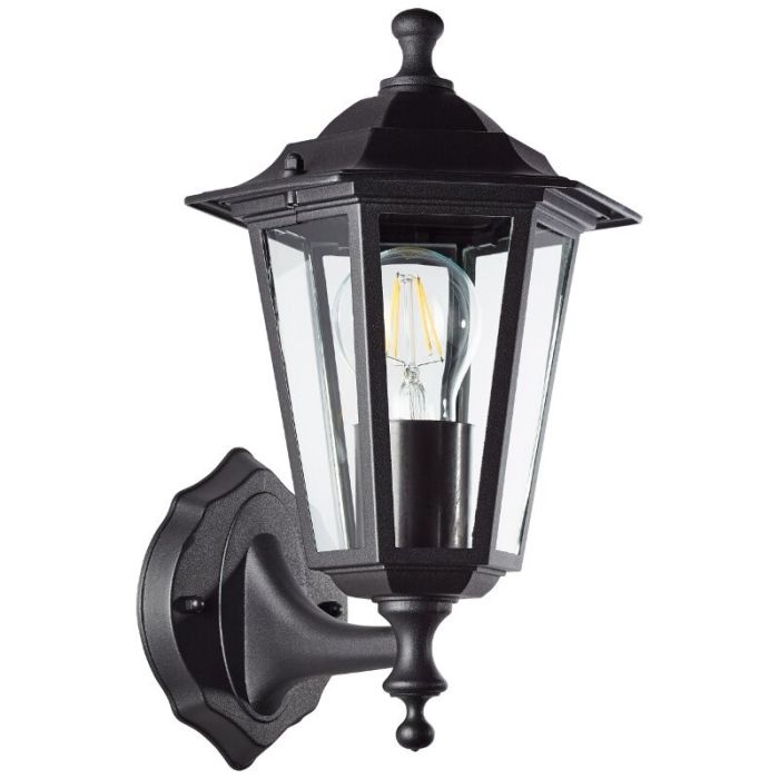 Lámpara exterior negra antigua, Radha, IP44