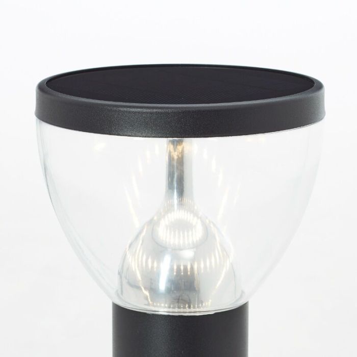 Lámpara de pie solar exterior negra moderna, Saar, 3W, 3000K LED, IP44