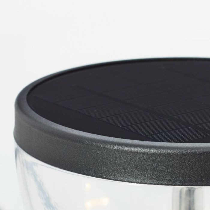 Lámpara de pie solar exterior negra moderna, Saar, 3W, 3000K LED, IP44