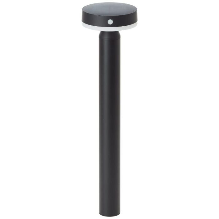 Lámpara de pie solar exterior negra de metal, Kubilay, 3W, 4000K LED, IP44