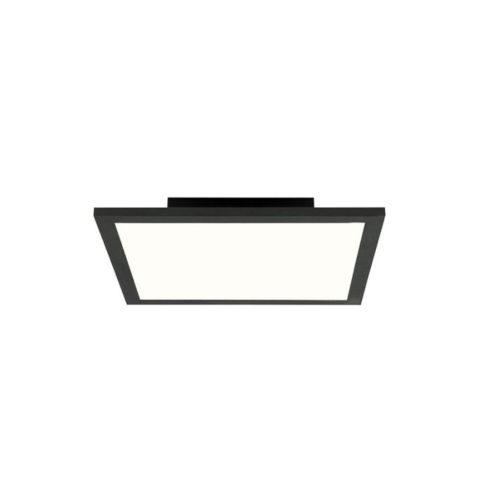 Lámpara de techo panel LED negra moderna, Bojan, 18W, 4000K LED