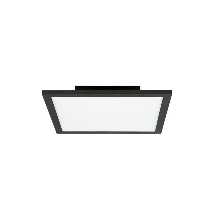 Lámpara de techo panel LED negra moderna, Bojan, 18W, 4000K LED