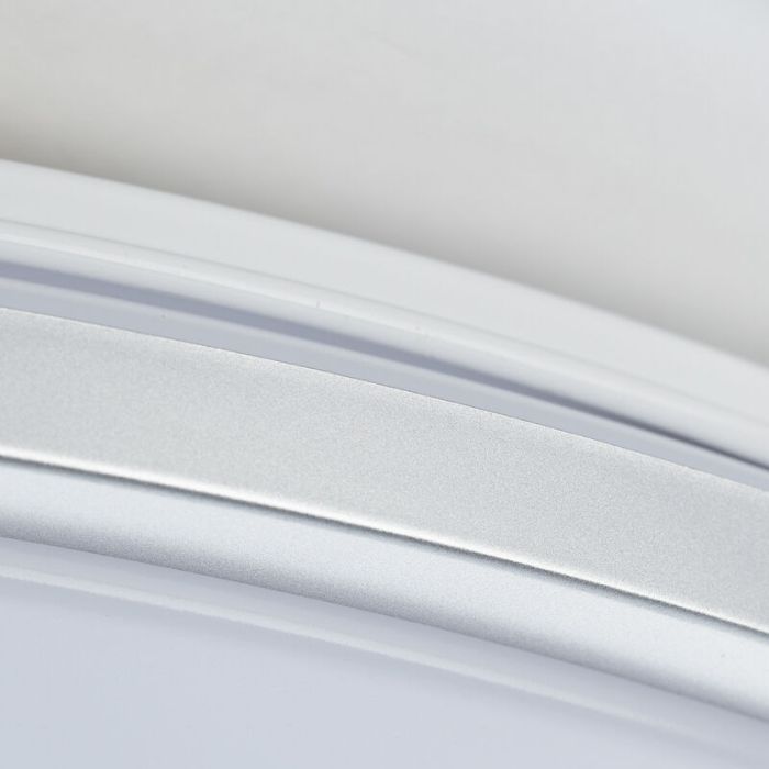 Plafón de techo blanco moderno, Haron, 60W, color de luz ajustable LED, con mando a distancia
