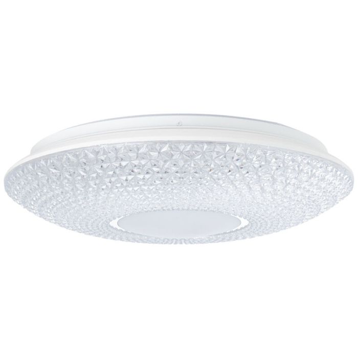 Plafón de techo cromado diseño, Kaz, 24W, 3000K LED