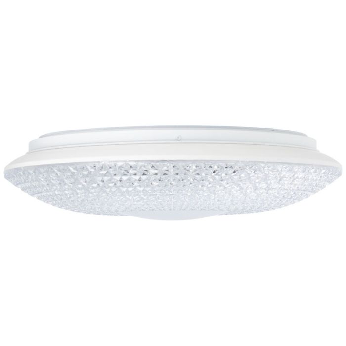 Plafón de techo cromado diseño, Kaz, 24W, 3000K LED