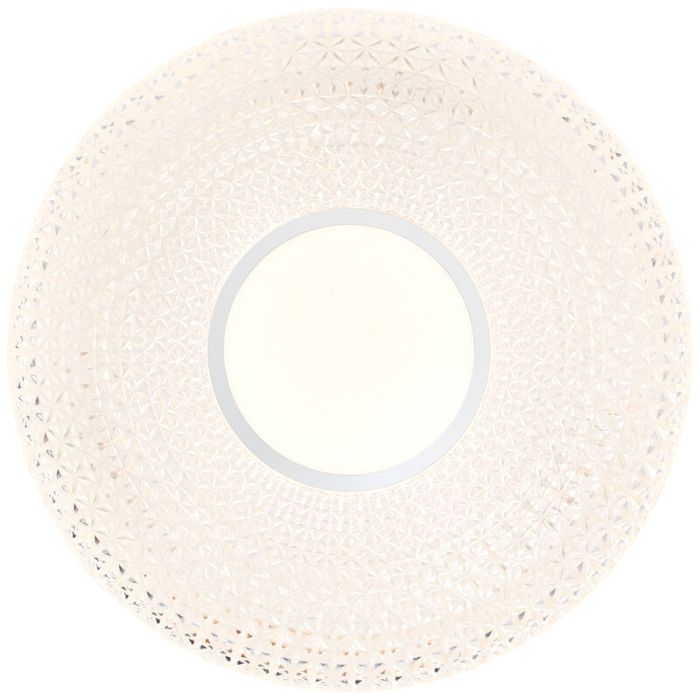 Plafón de techo cromado diseño, Kaz, 24W, 3000K LED