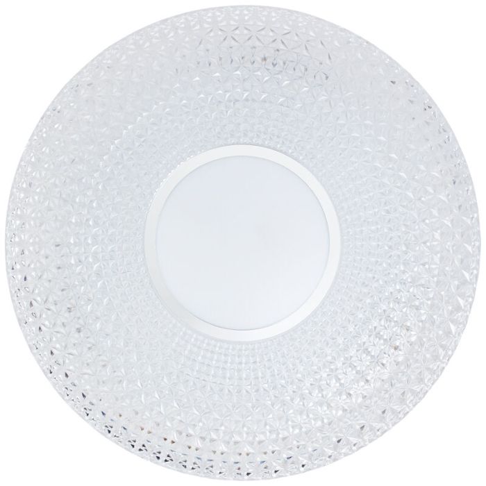 Plafón de techo cromado diseño, Kaz, 24W, 3000K LED