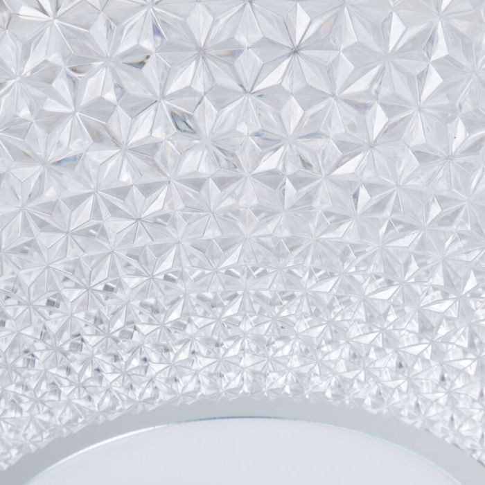 Plafón de techo cromado diseño, Kaz, 24W, 3000K LED
