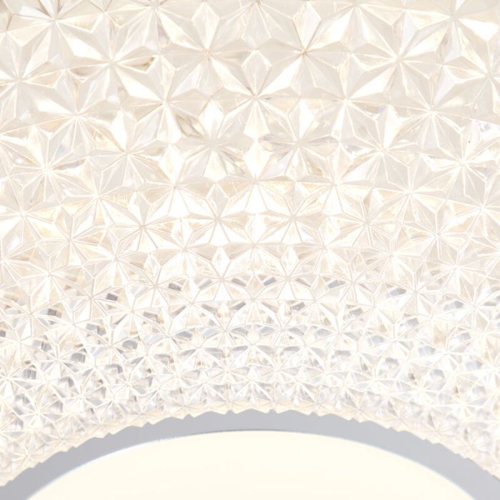 Plafón de techo cromado diseño, Kaz, 24W, 3000K LED