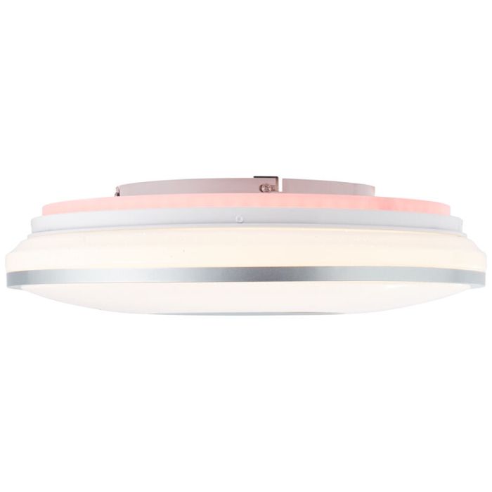 Plafón de techo blanco moderno, Guled, 24W, color de luz ajustable LED, con mando a distancia
