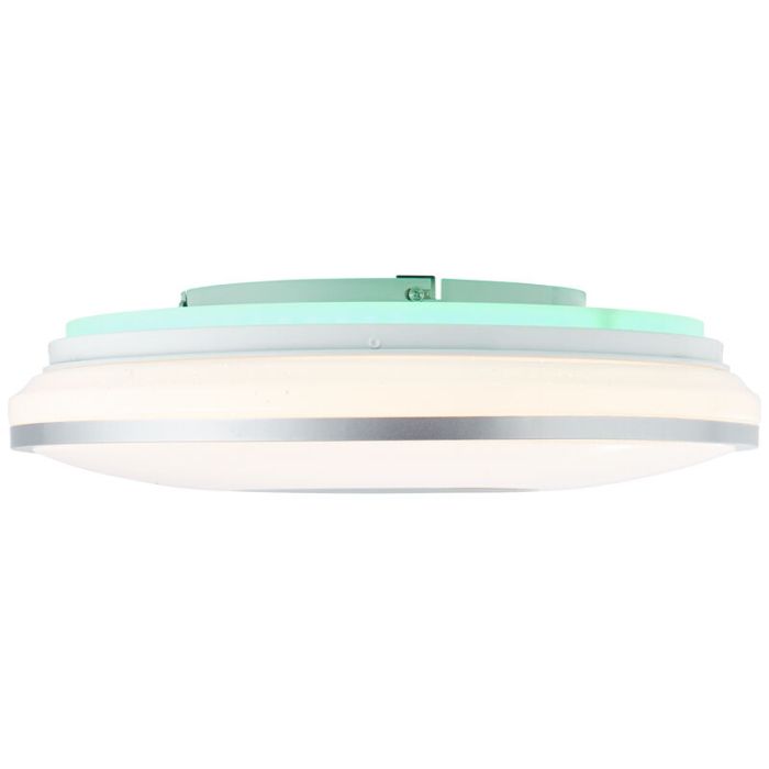 Plafón de techo blanco moderno, Guled, 24W, color de luz ajustable LED, con mando a distancia