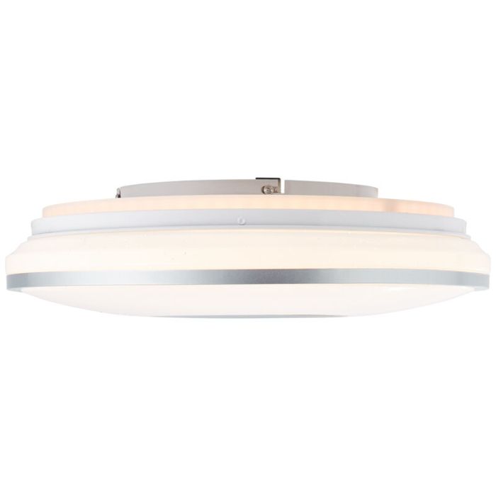 Plafón de techo blanco moderno, Guled, 24W, color de luz ajustable LED, con mando a distancia