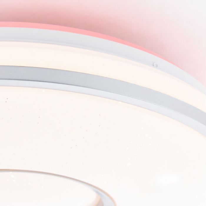 Plafón de techo blanco moderno, Guled, 24W, color de luz ajustable LED, con mando a distancia
