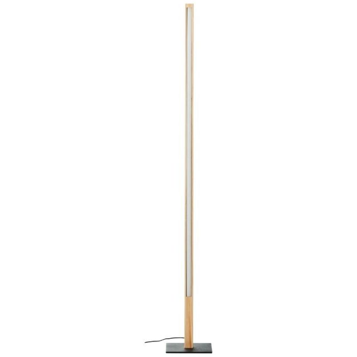 Lámpara de pie de lectura marrón rústica, Renuka, 12W, 3000K LED, con interruptor