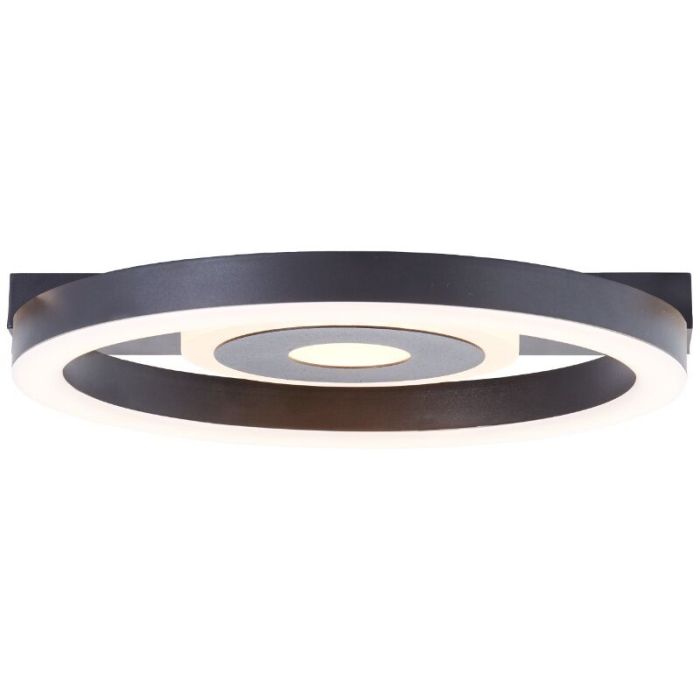 Plafón de techo negro diseño, Konrad, 9W, 3000K LED