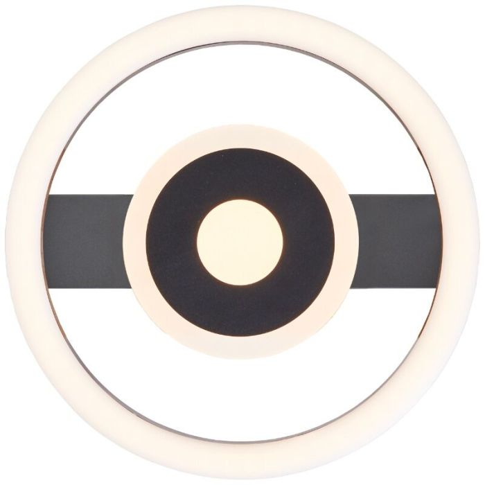 Plafón de techo negro diseño, Konrad, 9W, 3000K LED