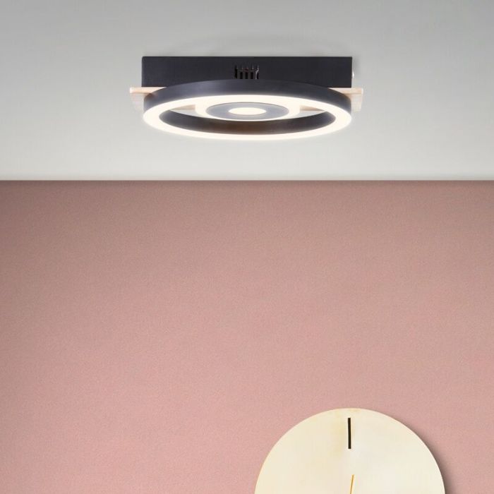 Plafón de techo marrón diseño, Konrad, 9W, 3000K LED
