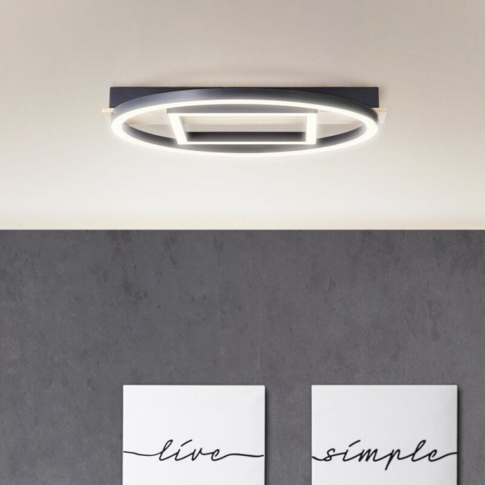 Plafón de techo marrón diseño, Konrad, 20W, 3000K LED