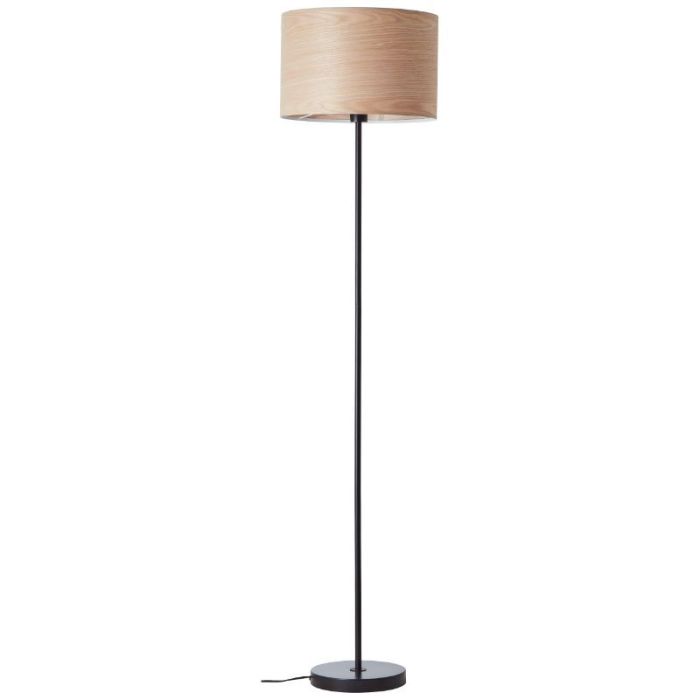 Lámpara de pie de madera beige, Enna, con interruptor