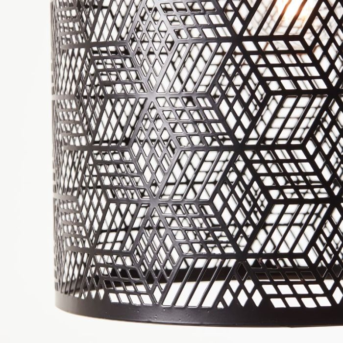 Lámpara colgante de madera negra, Sherona