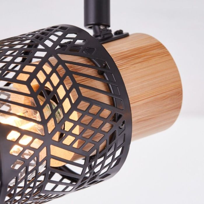 Foco de techo de madera negro, Sherona