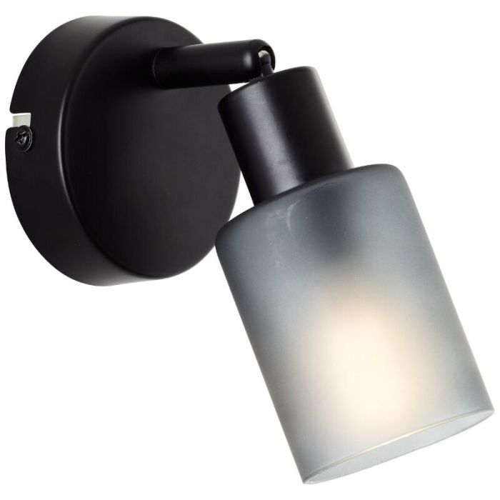Foco de pared negro de vidrio, Fanny