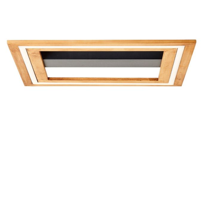 Plafón de techo de madera marrón, Enise, 24W, 3000K LED