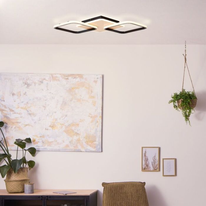 Plafón de techo marrón moderno, Rawan, 40W, 3000K LED